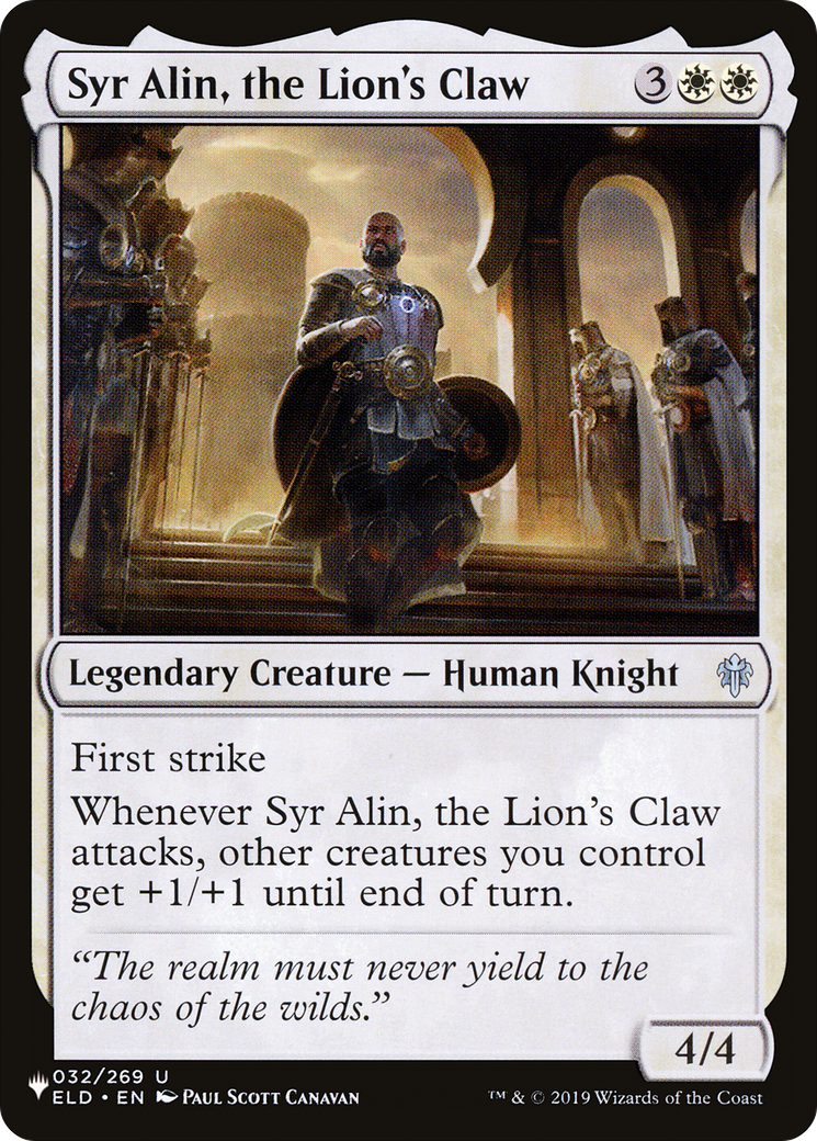Syr Alin, the Lion's Claw [LIST 032/269]