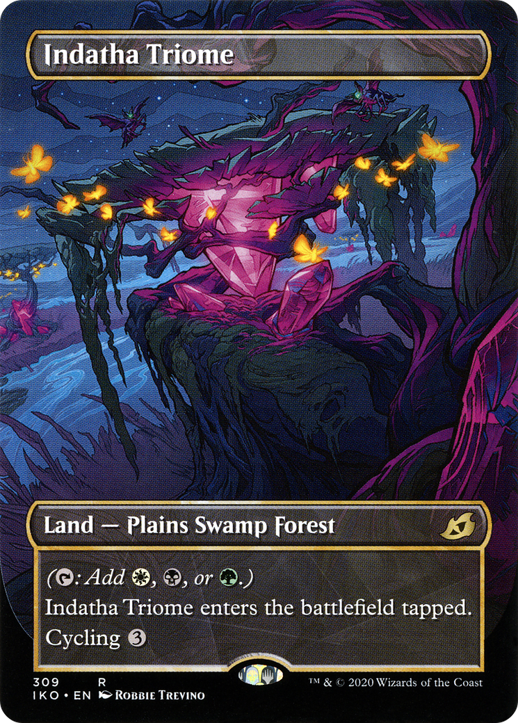 {R} Indatha Triome (Borderless Alternate Art) [Ikoria: Lair of Behemoths][IKO 309] - Misty Mountain Games