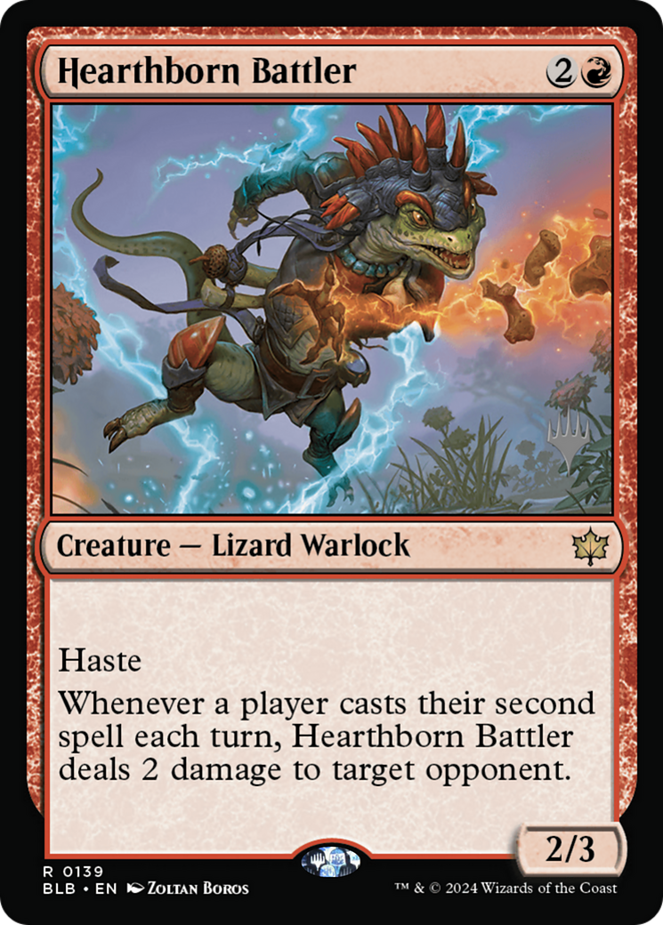 {@R} Hearthborn Battler (Promo Pack) [Bloomburrow Promos][PP BLB 139]