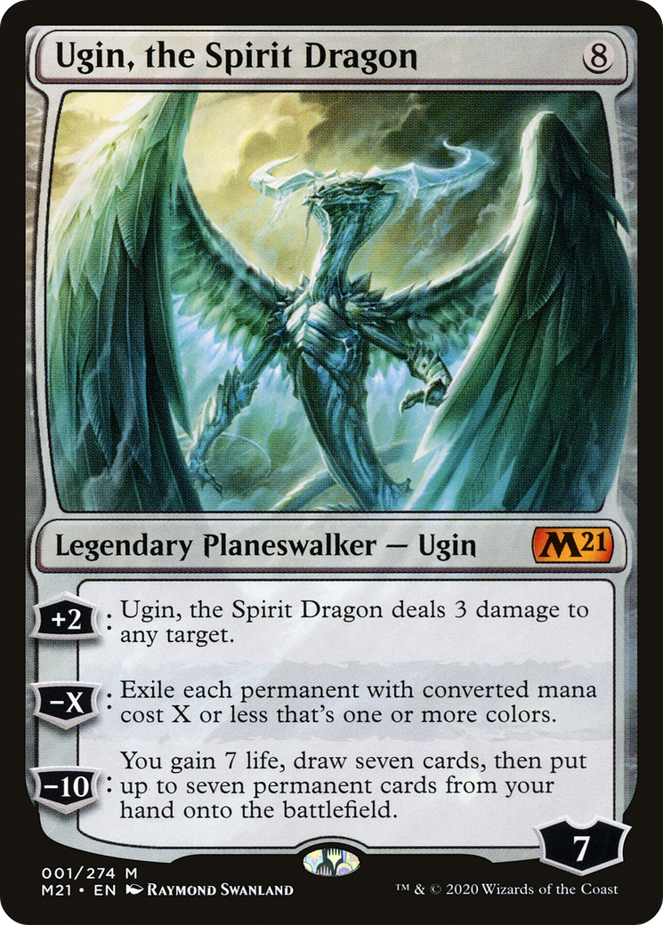 {R} Ugin, the Spirit Dragon [Core Set 2021][M21 001] - Misty Mountain Games