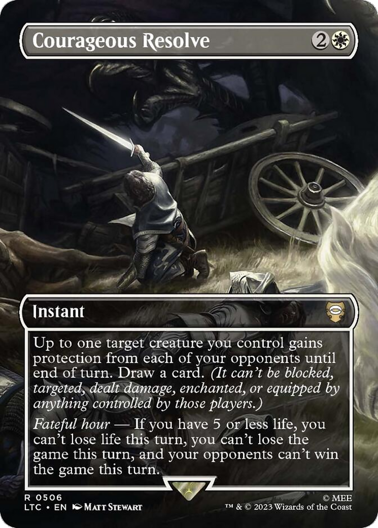 {R} Courageous Resolve (Borderless) [The Lord of the Rings: Tales of Middle-Earth Commander][LTC 506]