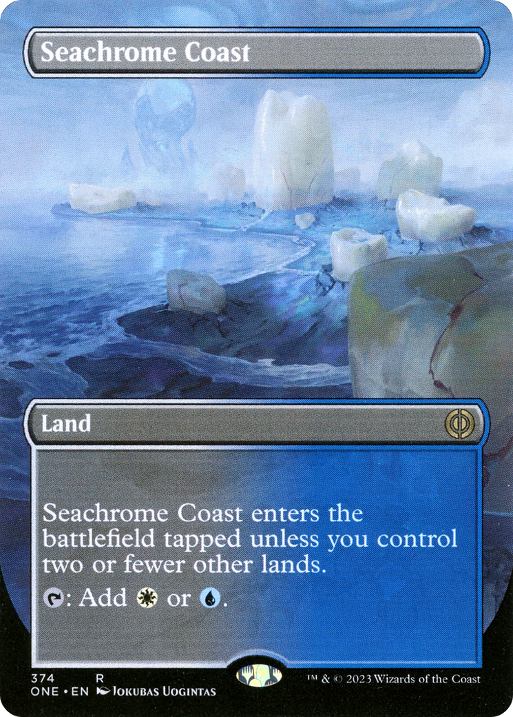 {R} Seachrome Coast (Borderless Alternate Art) [Phyrexia: All Will Be One][ONE 374]