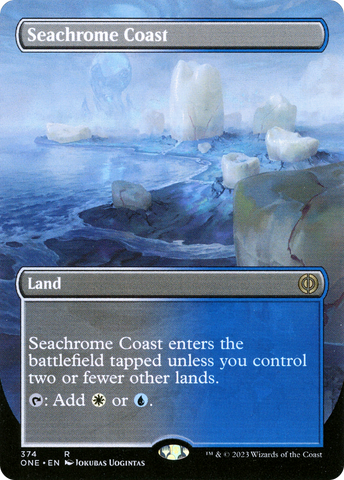{R} Seachrome Coast (Borderless Alternate Art) [Phyrexia: All Will Be One][ONE 374]