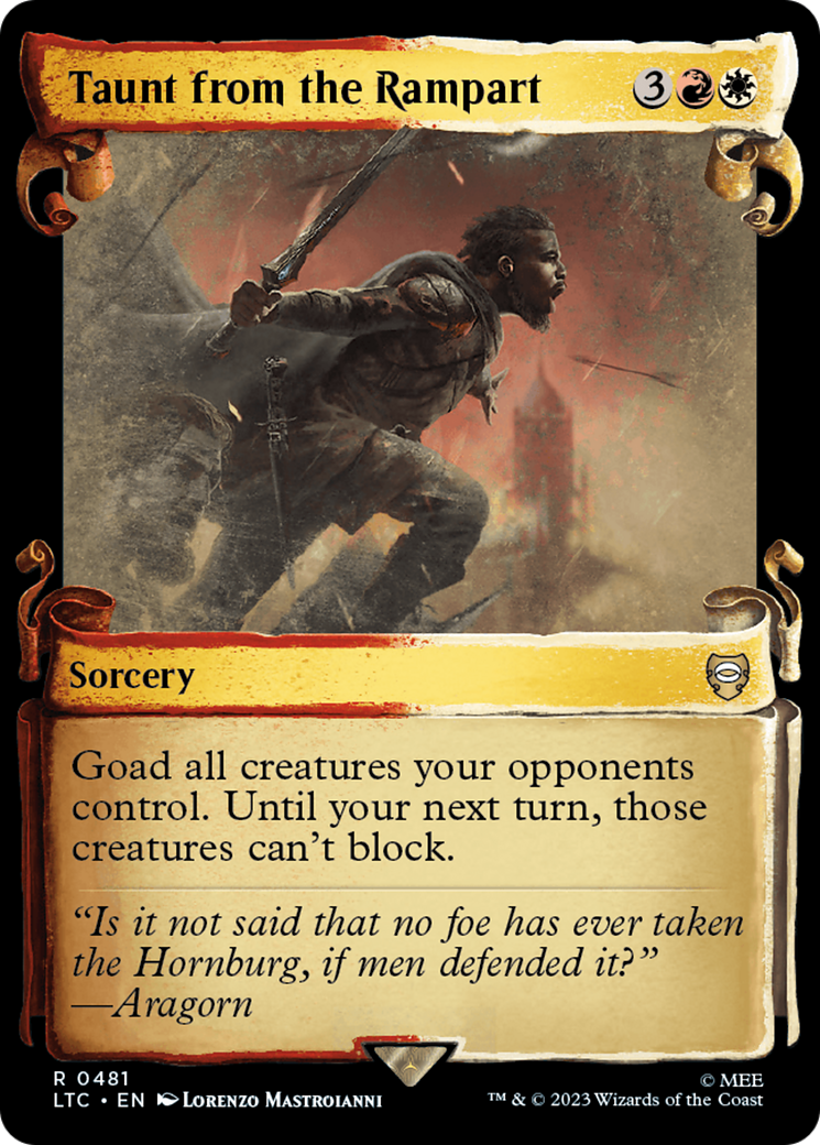 {R} Taunt from the Rampart [The Lord of the Rings: Tales of Middle-Earth Commander Showcase Scrolls][LTC 481]