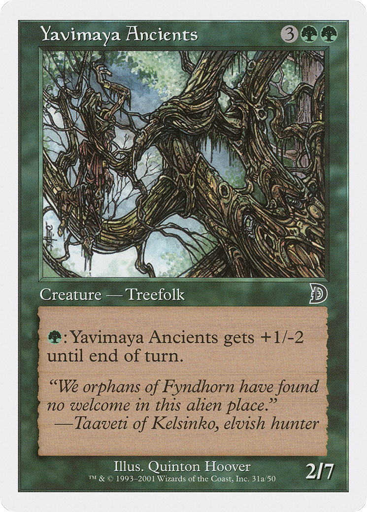 {C} Yavimaya Ancients (Druid Art) [Deckmasters][DKM 31A]