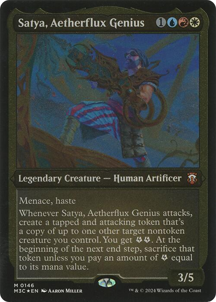 {R} Satya, Aetherflux Genius (Display Commander) [Modern Horizons 3 Commander][M3C 146]