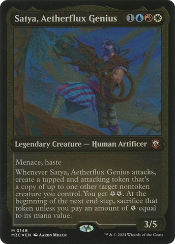 {R} Satya, Aetherflux Genius (Display Commander) [Modern Horizons 3 Commander][M3C 146]