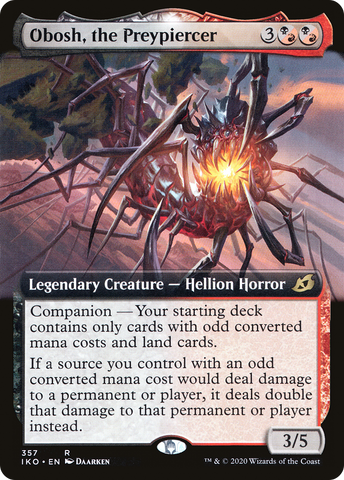 {R} Obosh, the Preypiercer (Extended Art) [Ikoria: Lair of Behemoths][IKO 357]