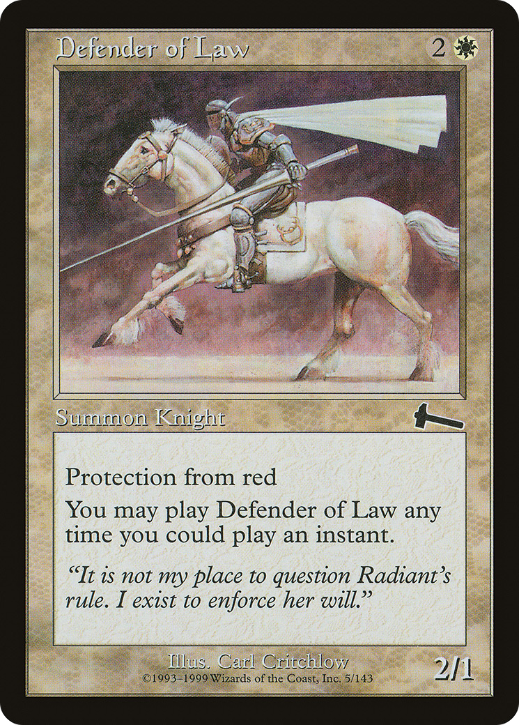 {C} Defender of Law [Urza's Legacy][ULG 005]