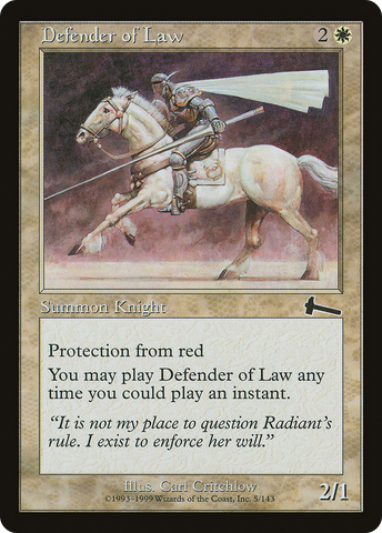 {C} Defender of Law [Urza's Legacy][ULG 005]