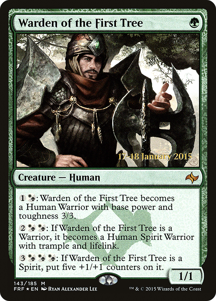 {R} Warden of the First Tree [Fate Reforged Prerelease Promos][PR FRF 143] - Misty Mountain Games