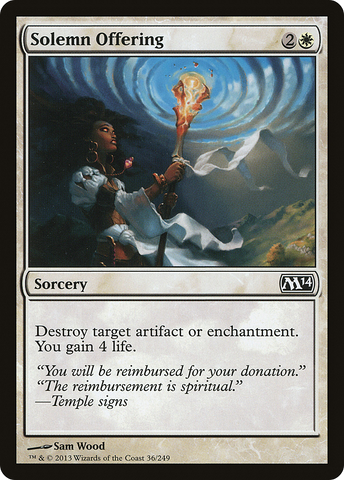 {C} Solemn Offering [Magic 2014][M14 036]