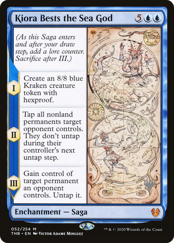 {R} Kiora Bests the Sea God (Promo Pack) [Theros Beyond Death Promos][PP THB 052]