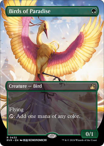 {R} Birds of Paradise (Anime Borderless) [Ravnica Remastered][RVR 432]