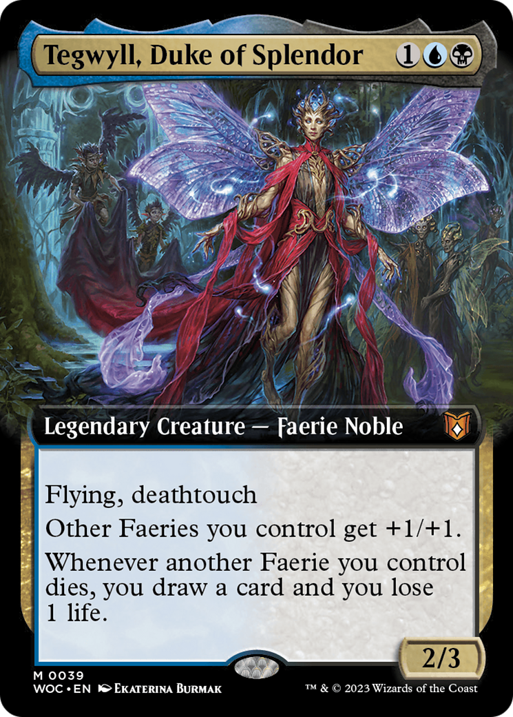 {R} Tegwyll, Duke of Splendor (Extended Art) [Wilds of Eldraine Commander][WOC 039]