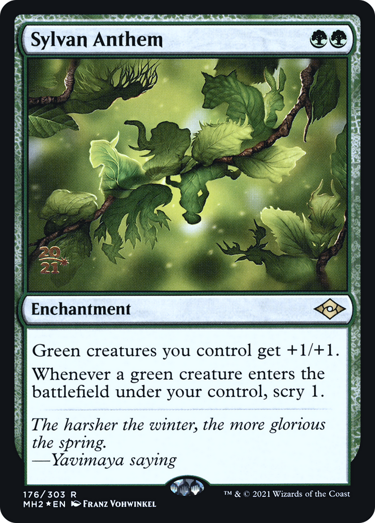 {R} Sylvan Anthem [Modern Horizons 2 Prerelease Promos][PR MH2 176]