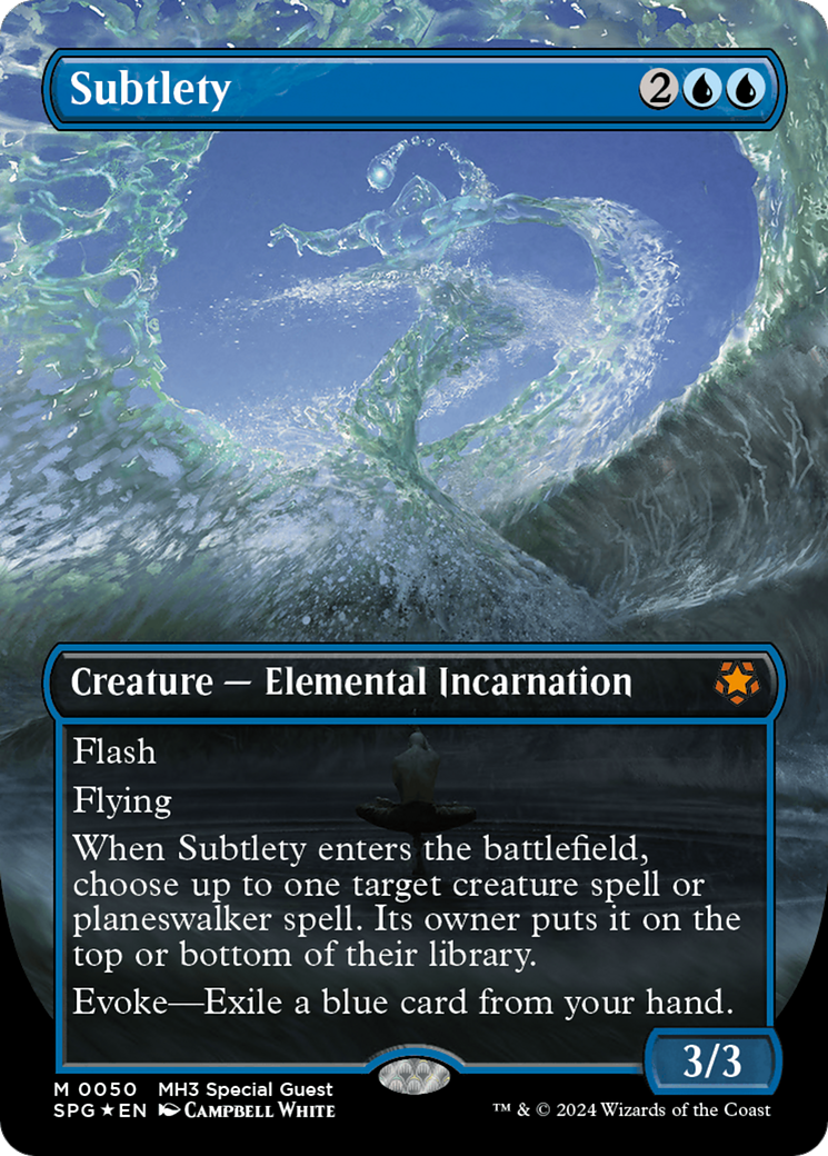 {R} Subtlety (Borderless) (Textured Foil) [Modern Horizons 3 Special Guests][SPG 050]