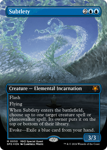 {R} Subtlety (Borderless) (Textured Foil) [Modern Horizons 3 Special Guests][SPG 050]