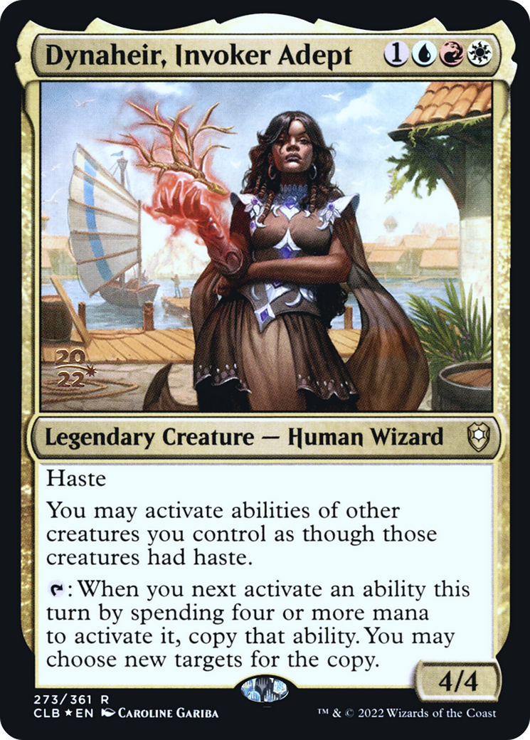 {R} Dynaheir, Invoker Adept [Commander Legends: Battle for Baldur's Gate Prerelease Promos][PR CLB 273]