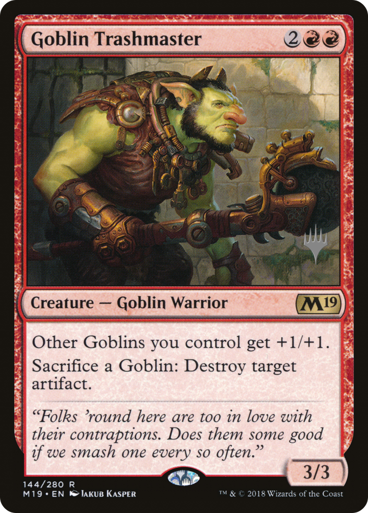 {R} Goblin Trashmaster (Promo Pack) [Core Set 2019 Promos][PP M19 144] - Misty Mountain Games