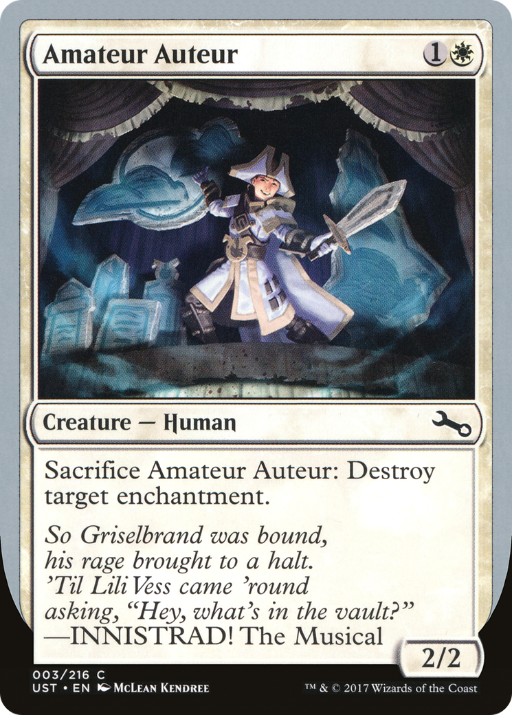 {C} Amateur Auteur (INNISTRAD! The Musical) [Unstable][UST 3B]