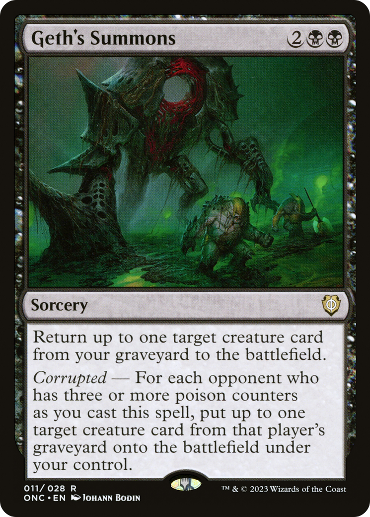 {R} Geth's Summons [Phyrexia: All Will Be One Commander][ONC 011]