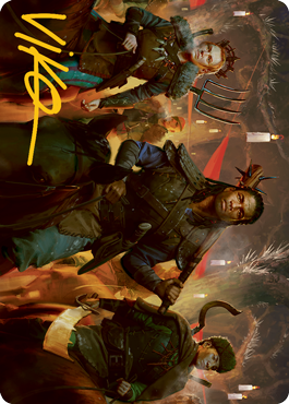{A} Candlelit Cavalry Art Card (Gold-Stamped Signature) [Innistrad: Midnight Hunt Art Series][GS AMID 048]