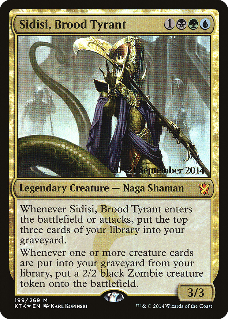 {R} Sidisi, Brood Tyrant [Khans of Tarkir Prerelease Promos][PR KTK 199] - Misty Mountain Games