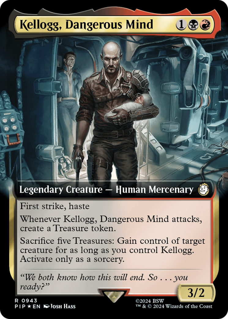 {R} Kellogg, Dangerous Mind (Extended Art) (Surge Foil) [Fallout][PIP 943]