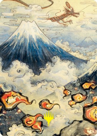 {A} Mountain Art Card (Gold-Stamped Signature) [Kamigawa: Neon Dynasty Art Series][GS ANEO 078]