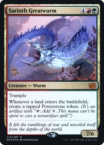 {R} Sarinth Greatwurm [The Brothers' War: Prerelease Promos][PR BRO 220]