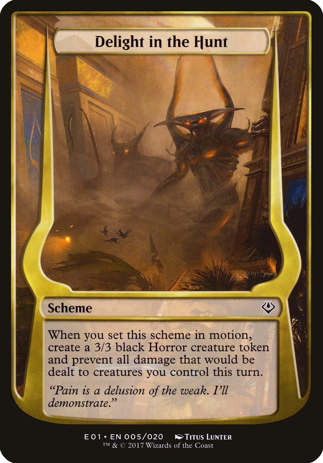 {O} Delight in the Hunt (Schemes) [Archenemy: Nicol Bolas Schemes][OVR E01 005] - Misty Mountain Games