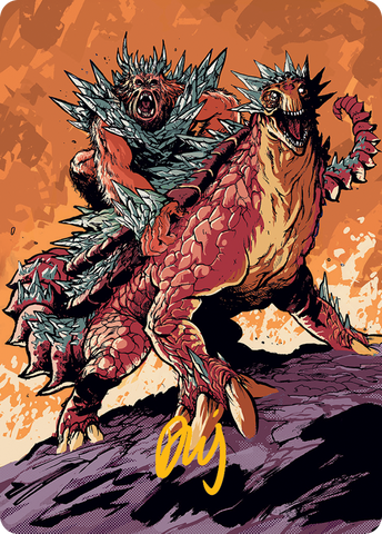 {A} Kogla and Yidaro Art Card (Gold-Stamped Signature) [March of the Machine Art Series][GS AMOM 061]