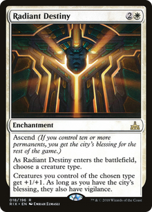 {R} Radiant Destiny [Rivals of Ixalan][RIX 018] - Misty Mountain Games