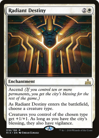 {R} Radiant Destiny [Rivals of Ixalan][RIX 018]