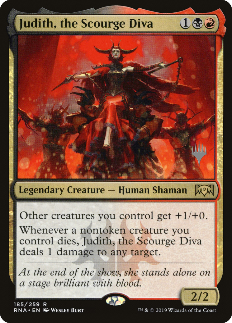 {R} Judith, the Scourge Diva (Promo Pack) [Ravnica Allegiance Promos][PP RNA 185]