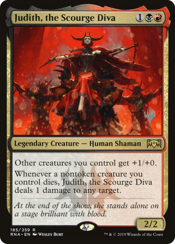 {R} Judith, the Scourge Diva (Promo Pack) [Ravnica Allegiance Promos][PP RNA 185]
