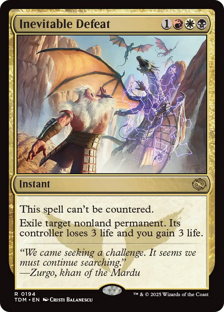 {@R} Inevitable Defeat [Tarkir: Dragonstorm][TDM 194]