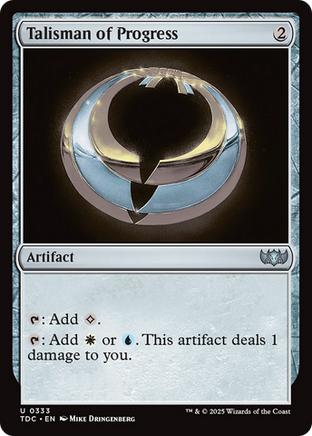 {C} Talisman of Progress [Tarkir: Dragonstorm Commander][TDC 333]
