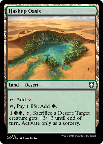{C} Hashep Oasis (Ripple Foil) [Modern Horizons 3 Commander][RPF M3C 347]