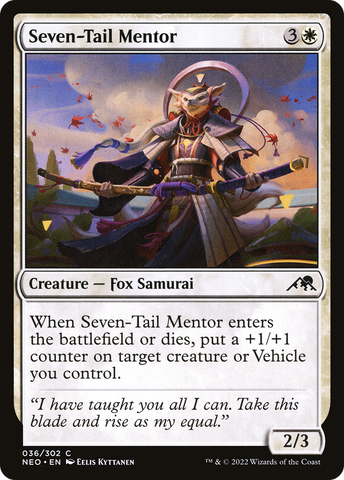 {C} Seven-Tail Mentor [Kamigawa: Neon Dynasty][NEO 036]