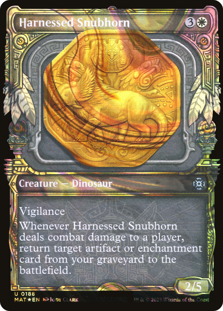 {C} Harnessed Snubhorn (Showcase Halo Foil) [March of the Machine: The Aftermath][MAT 188]