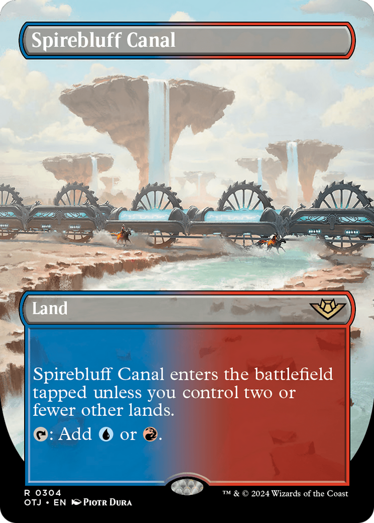 {@R} Spirebluff Canal (Borderless) [Outlaws of Thunder Junction][OTJ 304]