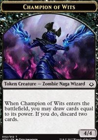 {T} Champion of Wits // Warrior Double-sided Token [Hour of Devastation Tokens][THOU 002]