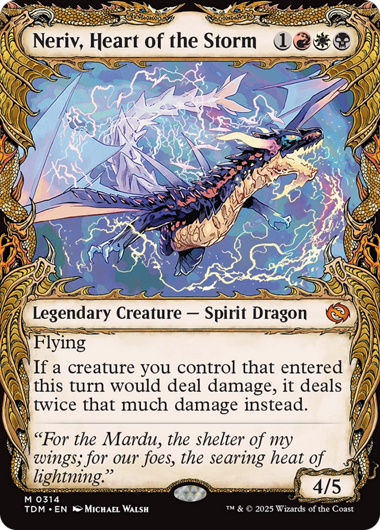 {@R} Neriv, Heart of the Storm (Showcase) [Tarkir: Dragonstorm][TDM 314]