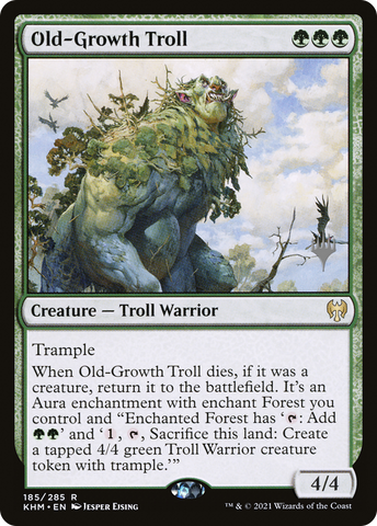 {R} Old-Growth Troll (Promo Pack) [Kaldheim Promos][PP KHM 185]