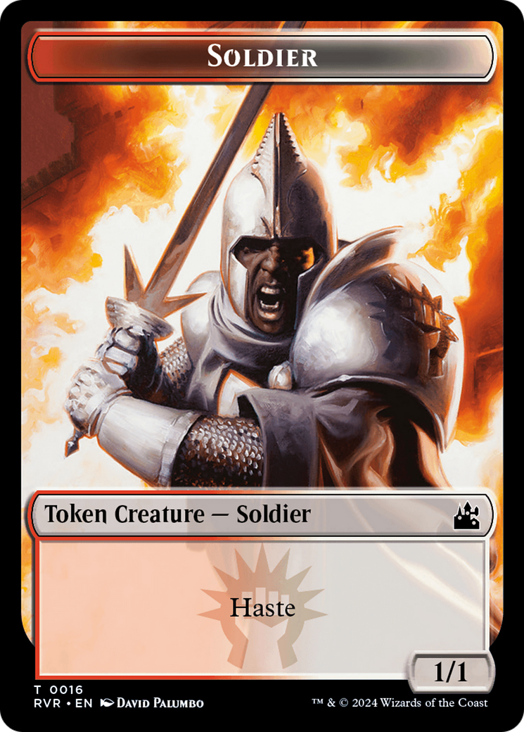 {T} Spirit (0018) // Soldier Double-Sided Token [Ravnica Remastered Tokens][TRVR 18//16]