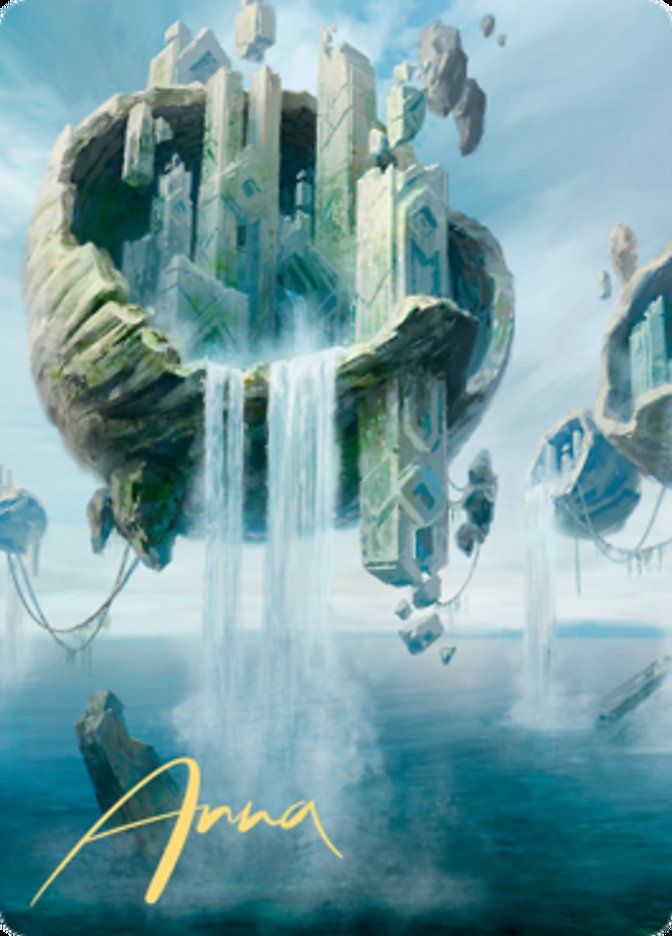 {A} Island 2 Art Card (Gold-Stamped Signature) [Zendikar Rising Art Series][GS AZNR 011]