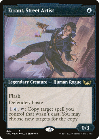 {R} Errant, Street Artist (Showcase Art Deco Foil Etched) [Streets of New Capenna][SNC 444]