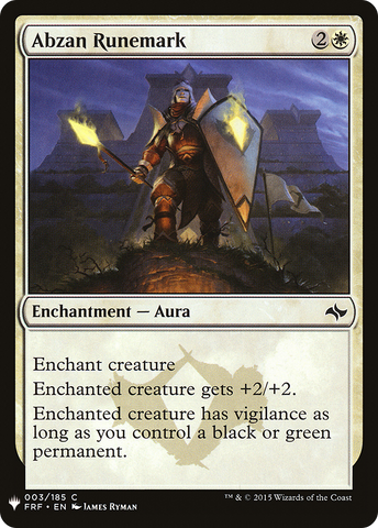 {C} Abzan Runemark [Mystery Booster][LS FRF 003]